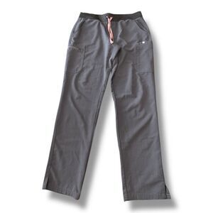 FIGS High Waisted Yola Skinny Cargo Scrub Pants Gray Stretch Women’s Size LT